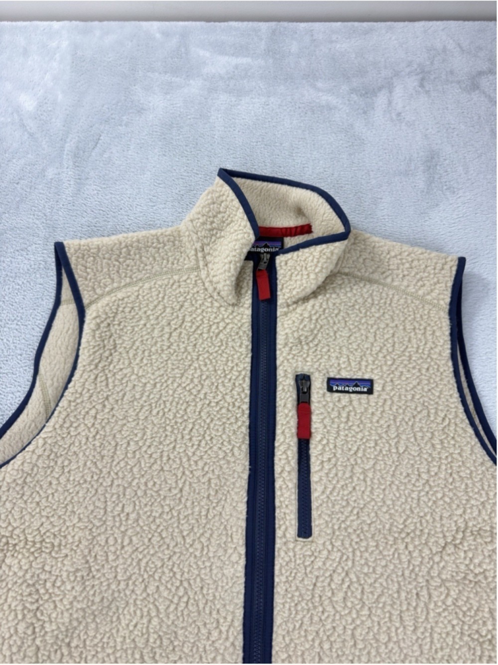 Patagonia Mens XXL Retro Pile Fleece Vest Pelican Smolder Blue - Picture 5 of 15